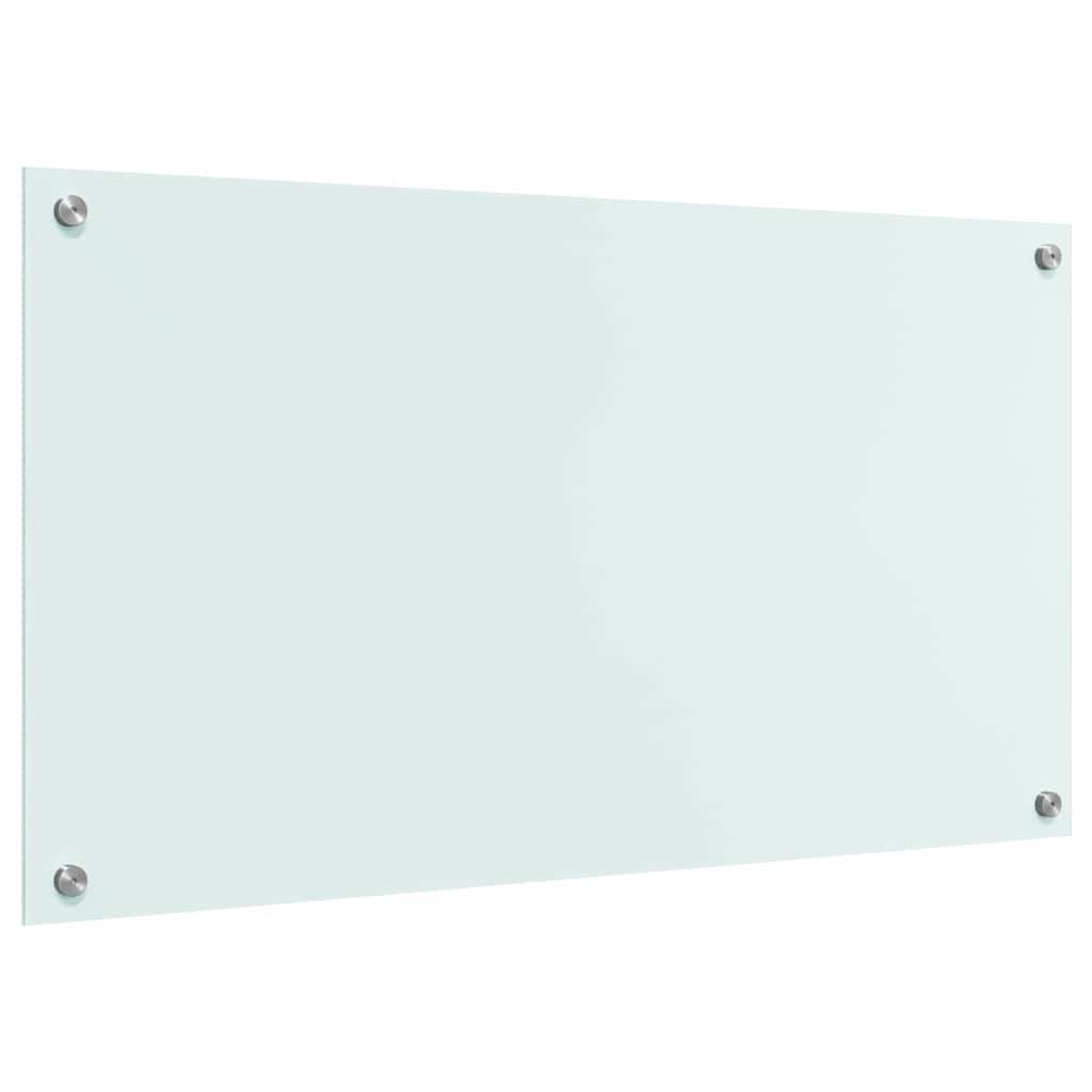 Keuken Achterwand Wit 90 x 50 x 0.8 cm gehard glas