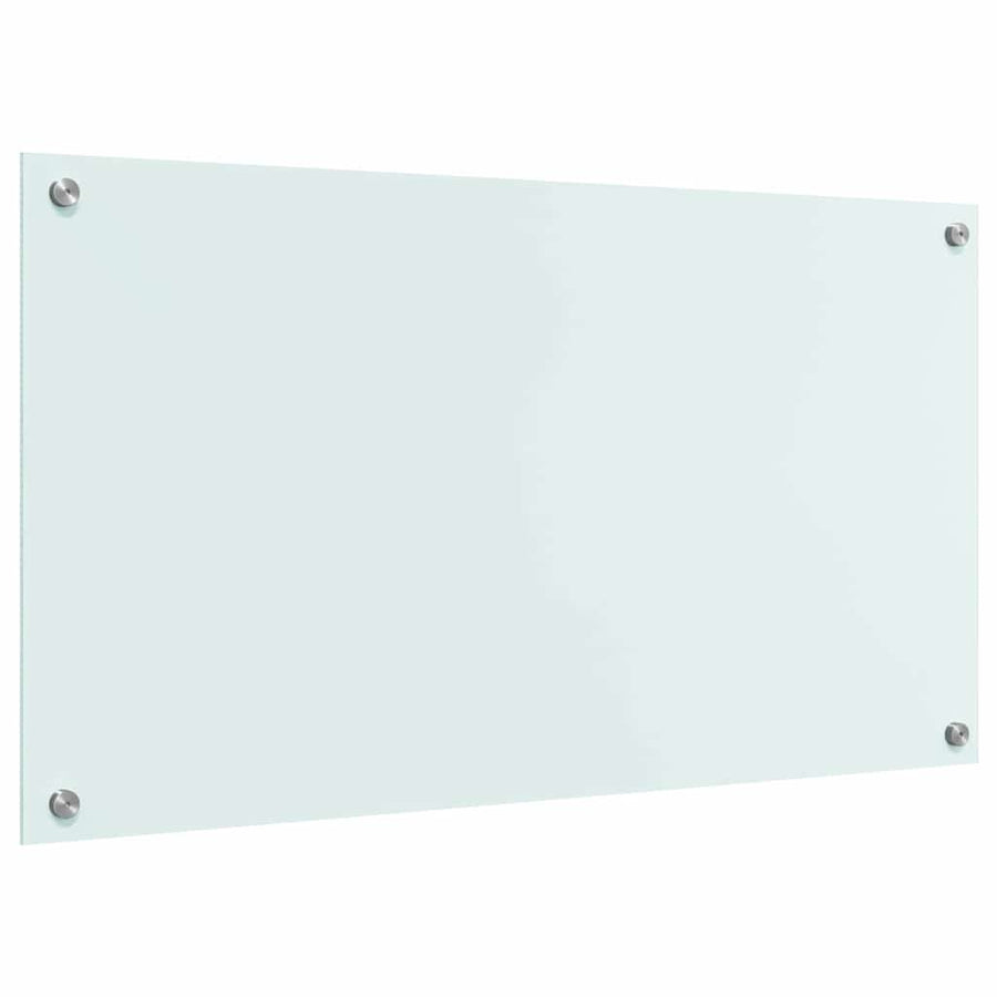 Keuken Achterwand Wit 90 x 50 x 0.8 cm gehard glas