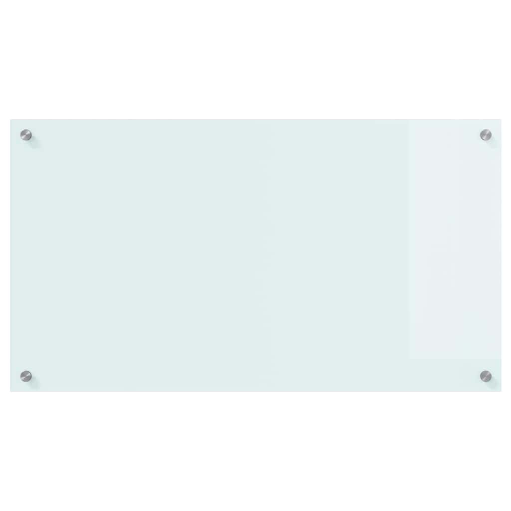 Keuken Achterwand Wit 90 x 50 x 0.8 cm gehard glas