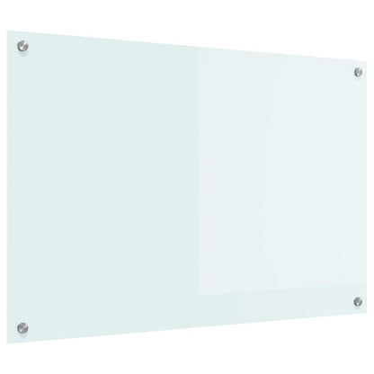 Keuken Achterwand Wit 90 x 60 x 0.8 cm gehard glas