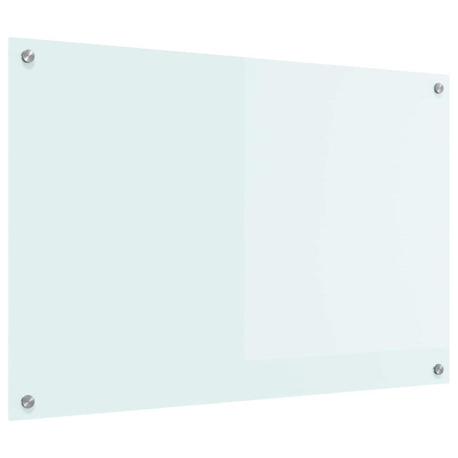 Keuken Achterwand Wit 90 x 60 x 0.8 cm gehard glas