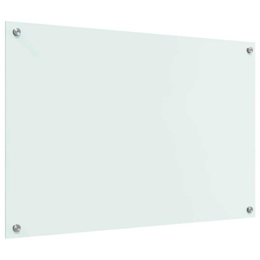 Keuken Achterwand Wit 90 x 60 x 0.8 cm gehard glas