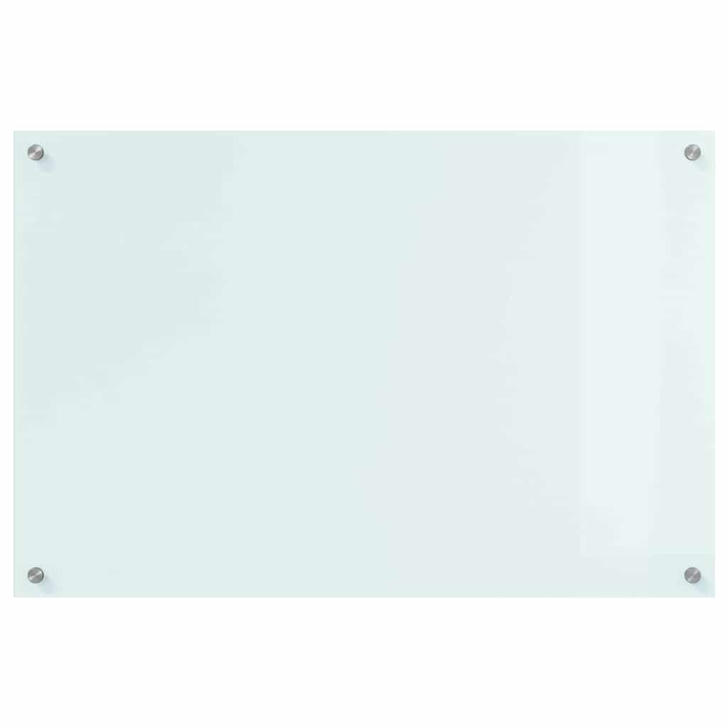 Keuken Achterwand Wit 90 x 60 x 0.8 cm gehard glas