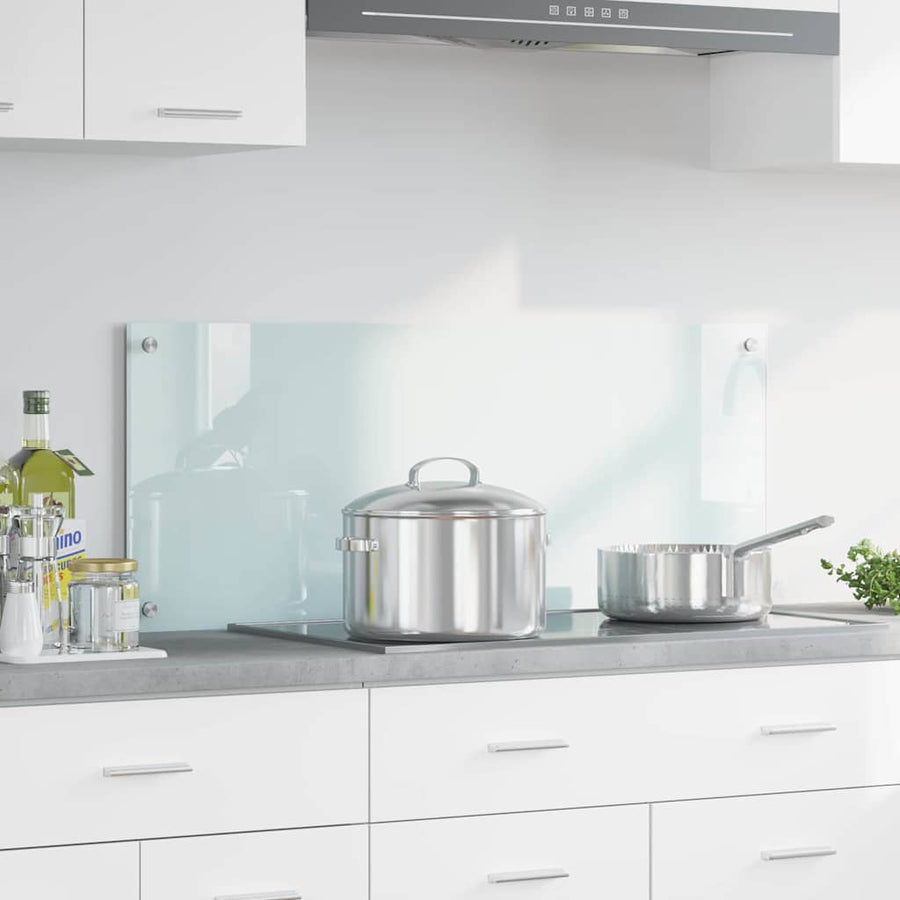 Keukenachterwand Melk 100 x 40 cm gehard glas