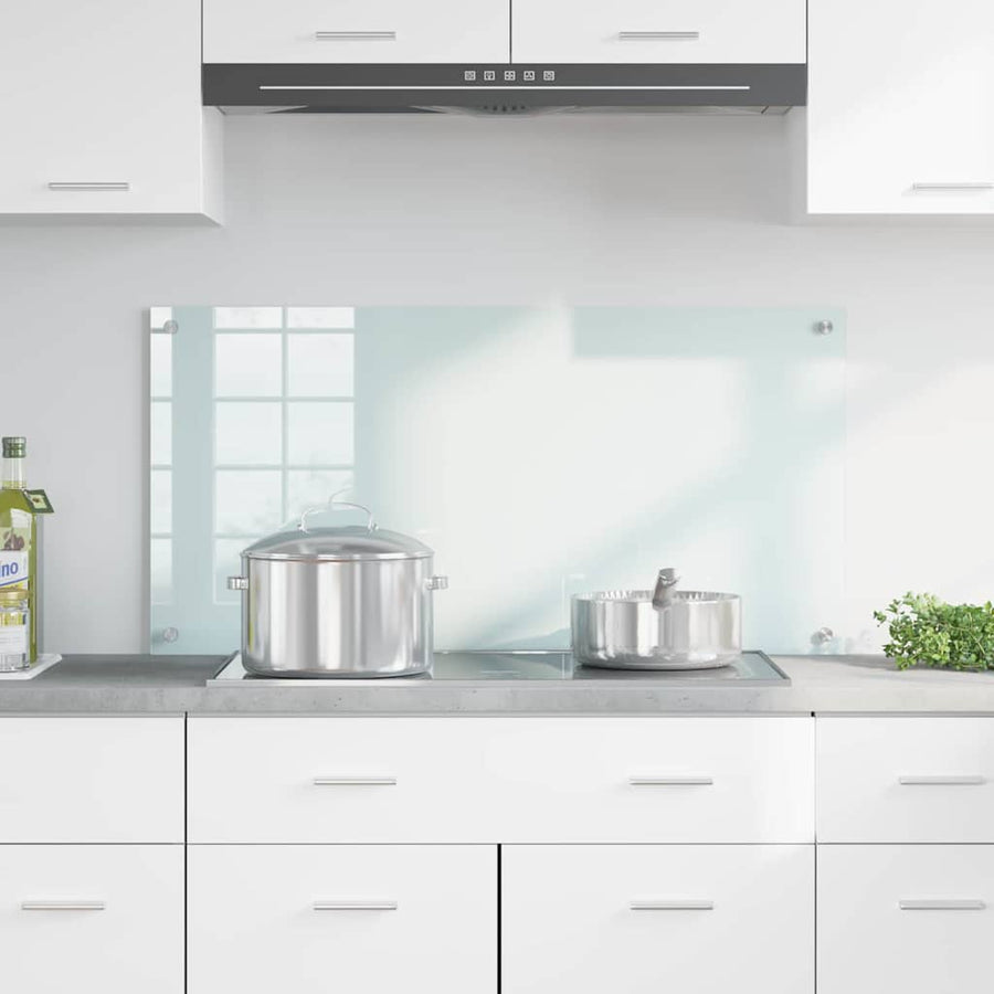 Keuken Achterwand Wit 100 x 50 x 0,8 cm gehard glas