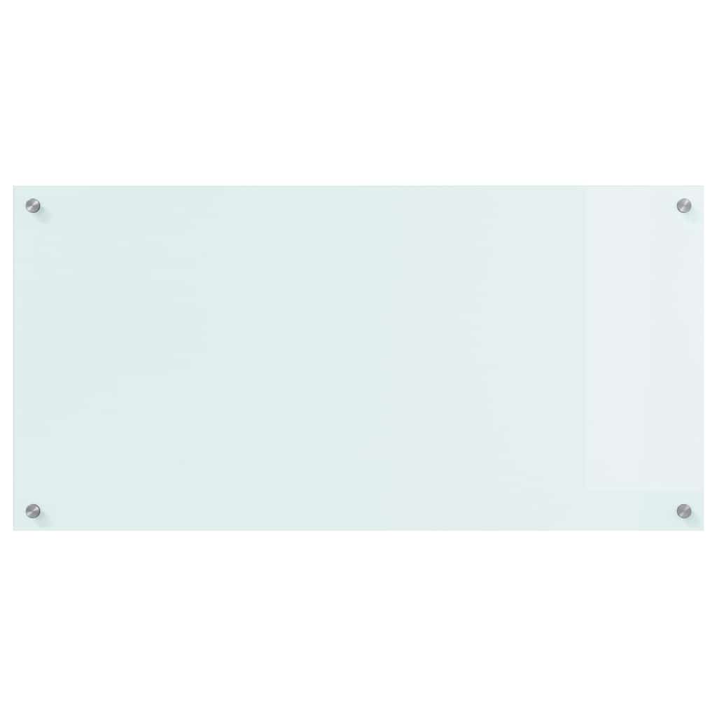 Keuken Achterwand Wit 100 x 50 x 0,8 cm gehard glas
