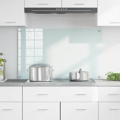 Keuken Achterwand Wit 100 x 60 x 0,8 cm gehard glas