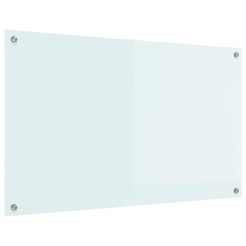 Keuken Achterwand Wit 100 x 60 x 0,8 cm gehard glas
