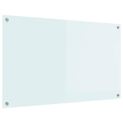 Keuken Achterwand Wit 100 x 60 x 0,8 cm gehard glas