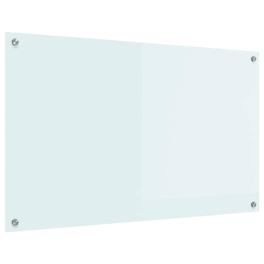 Keuken Achterwand Wit 100 x 60 x 0,8 cm gehard glas