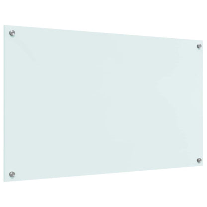 Keuken Achterwand Wit 100 x 60 x 0,8 cm gehard glas