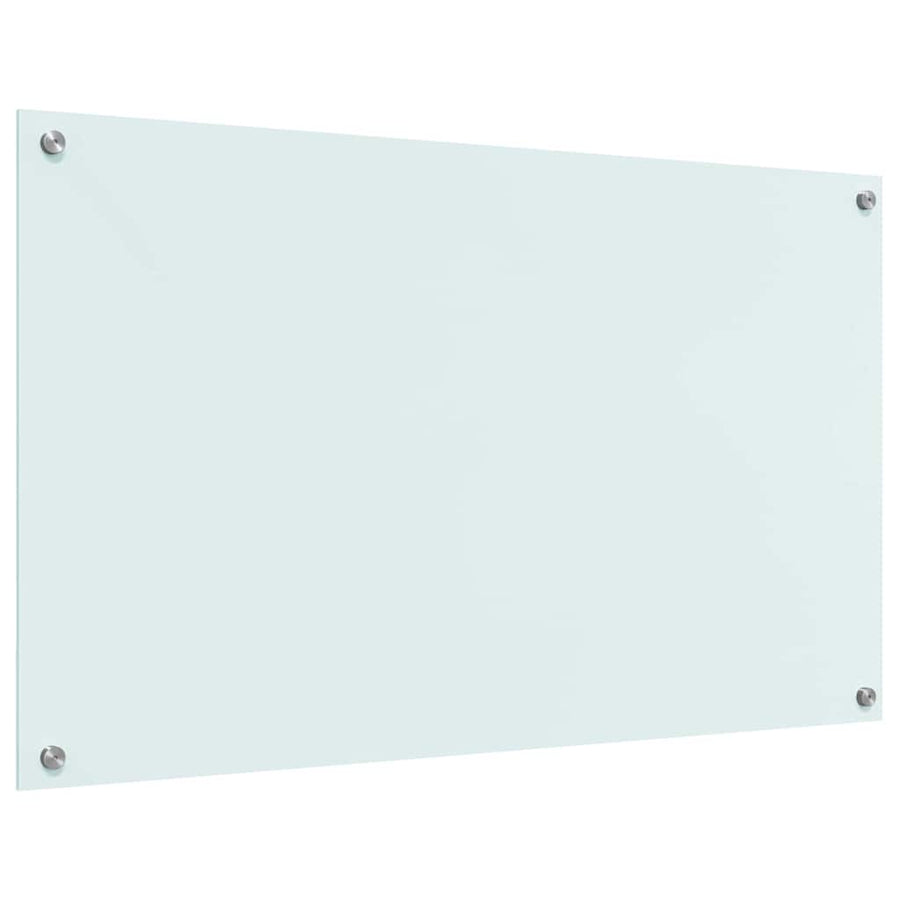 Keuken Achterwand Wit 100 x 60 x 0,8 cm gehard glas