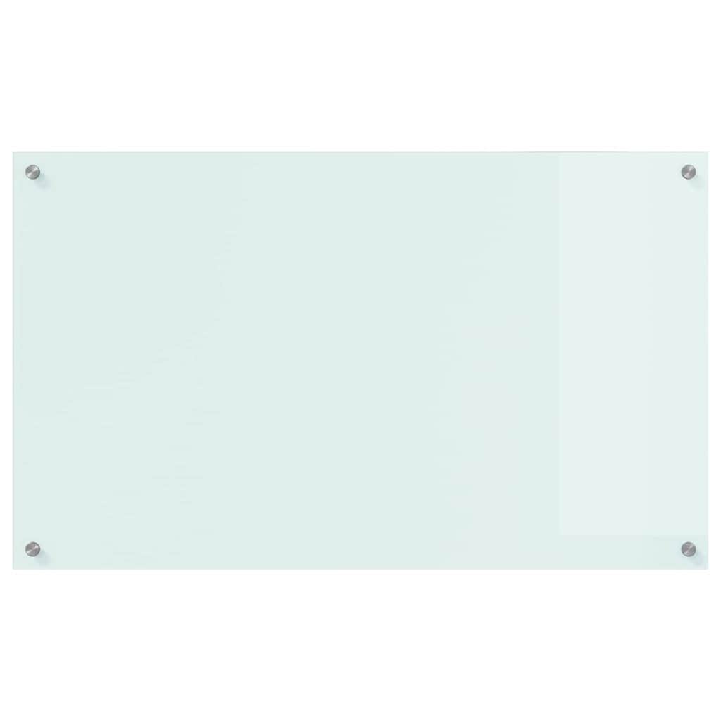 Keuken Achterwand Wit 100 x 60 x 0,8 cm gehard glas