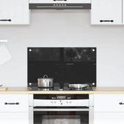 Keuken achterwand 70x40 cm gehard glas zwart