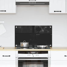 Keuken Achterwand Zwart 70 x 40 x 0,8 cm gehard glas