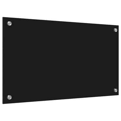 Keuken Achterwand Zwart 70 x 40 x 0,8 cm gehard glas