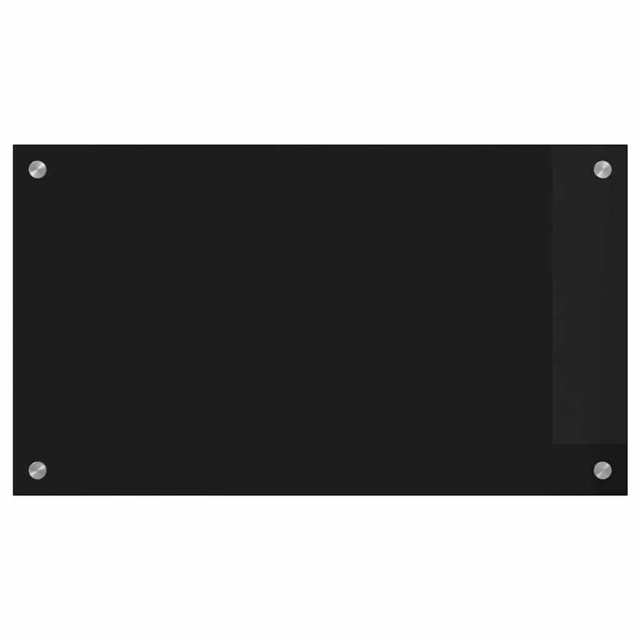 Keuken Achterwand Zwart 70 x 40 x 0,8 cm gehard glas