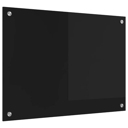 Keuken Achterwand Zwart 70 x 50 x 0.8 cm gehard glas