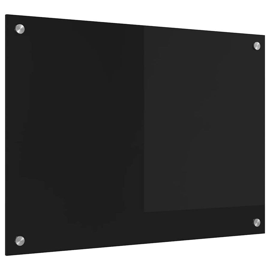 Keuken Achterwand Zwart 70 x 50 x 0.8 cm gehard glas