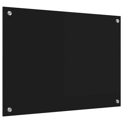 Keuken Achterwand Zwart 70 x 50 x 0.8 cm gehard glas