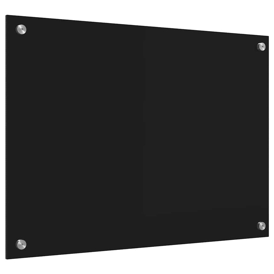 Keuken Achterwand Zwart 70 x 50 x 0.8 cm gehard glas