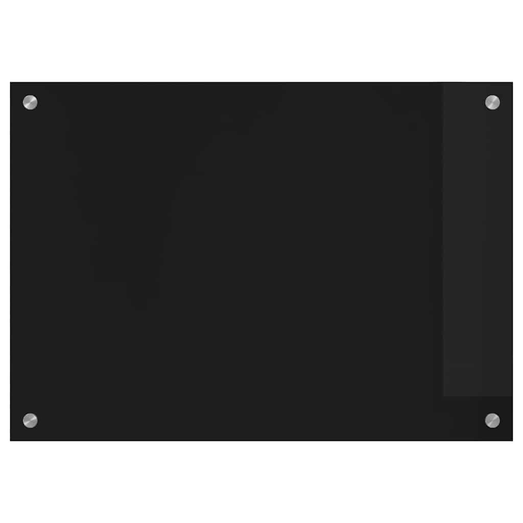 Keuken Achterwand Zwart 70 x 50 x 0.8 cm gehard glas