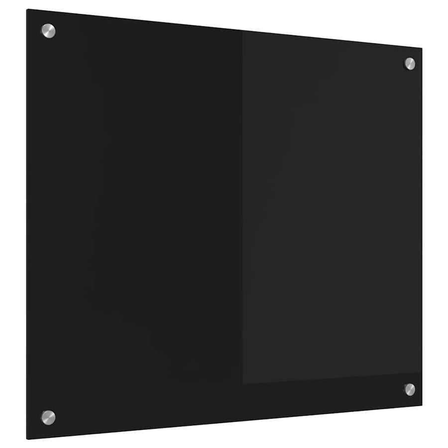 Keuken Achterwand Zwart 70 x 60 x 0.8 cm gehard glas