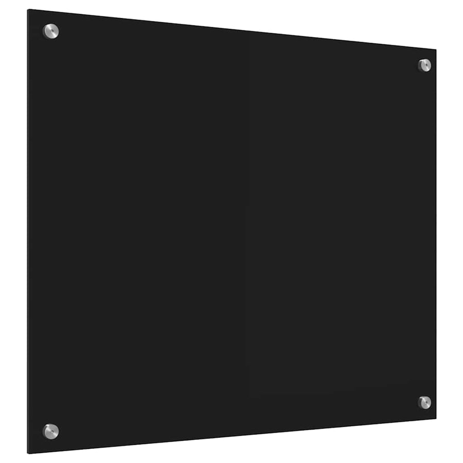 Keuken Achterwand Zwart 70 x 60 x 0.8 cm gehard glas