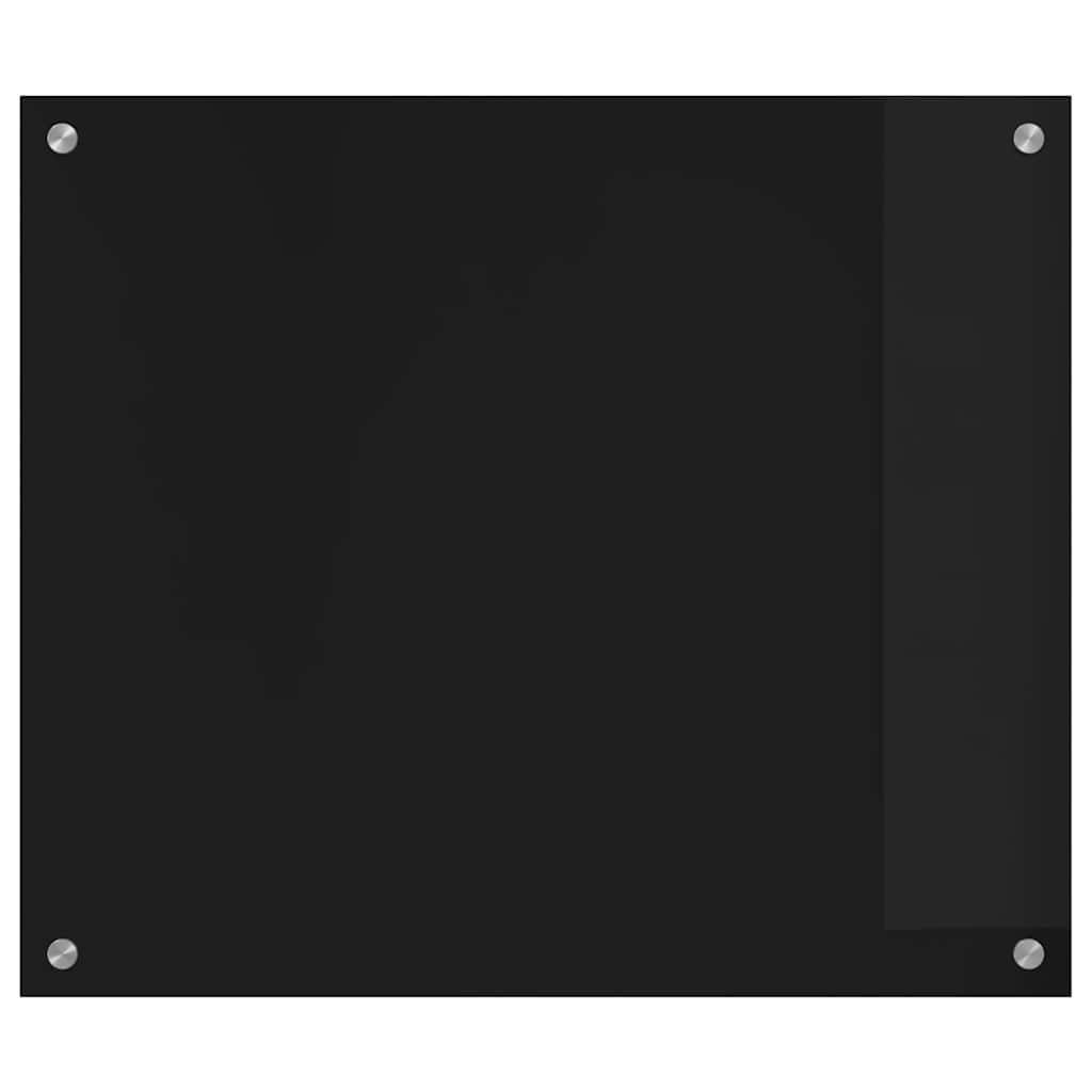 Keuken Achterwand Zwart 70 x 60 x 0.8 cm gehard glas