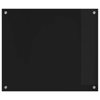 Keuken Achterwand Zwart 70 x 60 x 0.8 cm gehard glas
