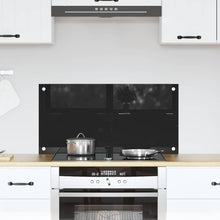 Keuken Achterwand Zwart 80 x 40 x 0.8 cm gehard glas