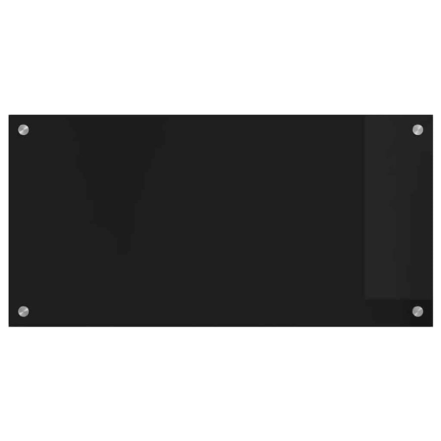 Keuken Achterwand Zwart 80 x 40 x 0.8 cm gehard glas