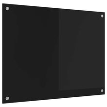 Keuken Achterwand Zwart 80 x 60 x 0.8 cm gehard glas