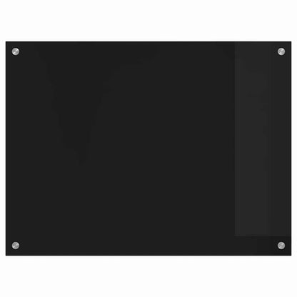 Keuken Achterwand Zwart 80 x 60 x 0.8 cm gehard glas