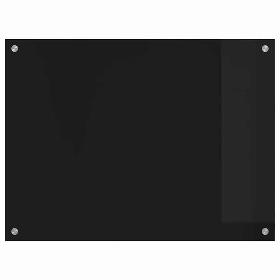 Keuken Achterwand Zwart 80 x 60 x 0.8 cm gehard glas
