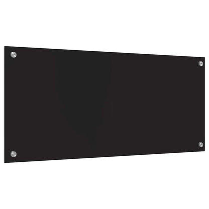 Keuken Achterwand Zwart 90 x 40 x 0,8 cm gehard glas