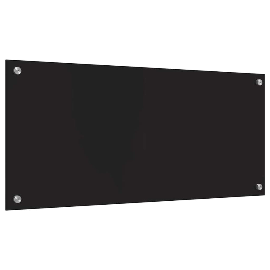 Keuken Achterwand Zwart 90 x 40 x 0,8 cm gehard glas
