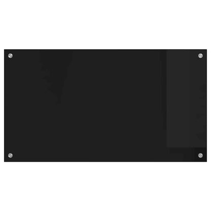 Keuken Achterwand Zwart 90 x 50 x 0.8 cm gehard glas