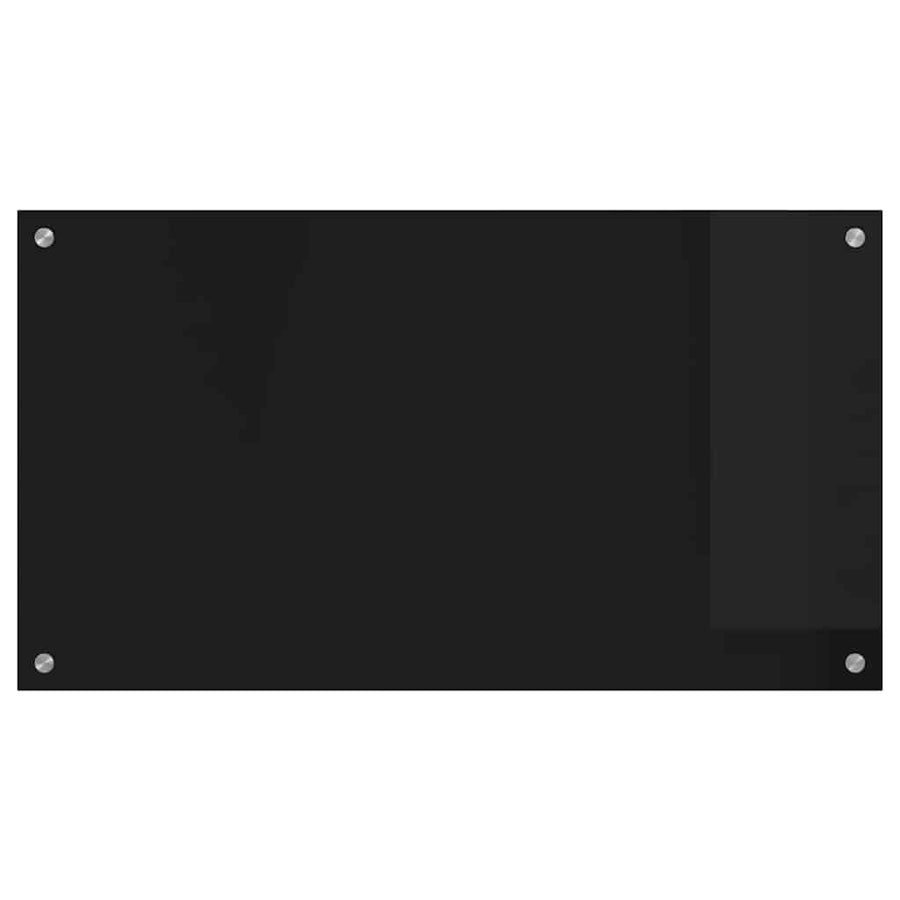 Keuken Achterwand Zwart 90 x 50 x 0.8 cm gehard glas