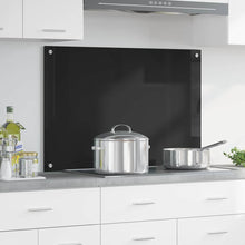 Keukenachterwand Zwart 90 x 60 cm gehard glas