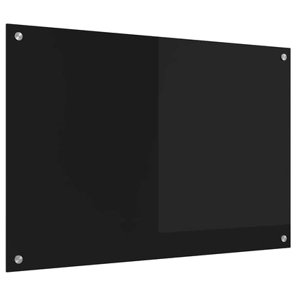 Keukenachterwand Zwart 90 x 60 cm gehard glas