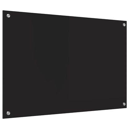 Keukenachterwand Zwart 90 x 60 cm gehard glas