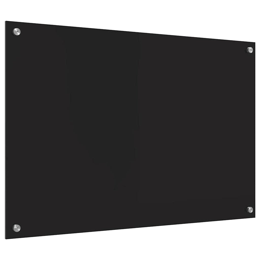 Keukenachterwand Zwart 90 x 60 cm gehard glas