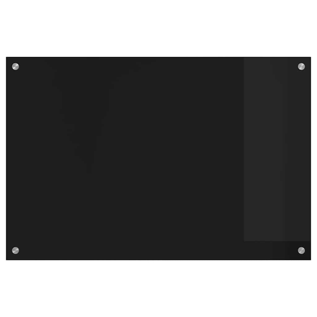 Keukenachterwand Zwart 90 x 60 cm gehard glas