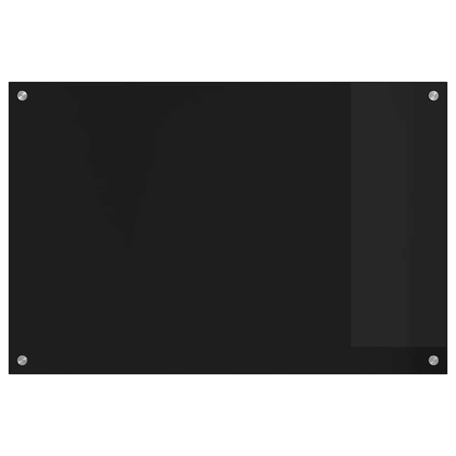 Keukenachterwand Zwart 90 x 60 cm gehard glas