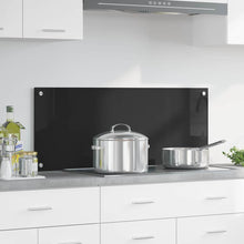 Keuken Achterwand Zwart 100 x 40 x 0,8 cm gehard glas