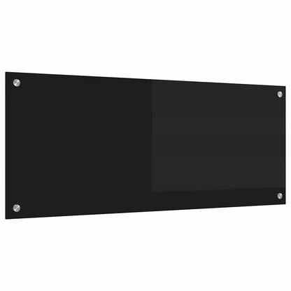 Keuken Achterwand Zwart 100 x 40 x 0,8 cm gehard glas