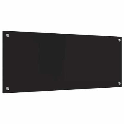 Keuken Achterwand Zwart 100 x 40 x 0,8 cm gehard glas