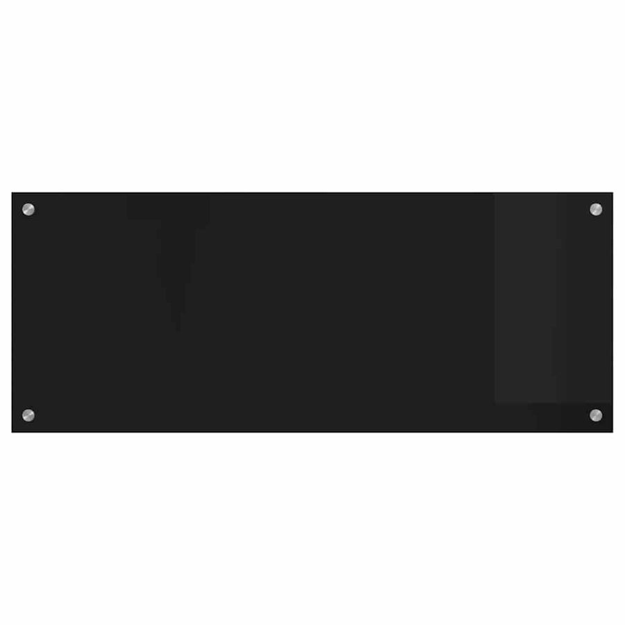 Keuken Achterwand Zwart 100 x 40 x 0,8 cm gehard glas