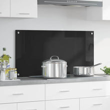 Keuken Achterwand Zwart 100 x 50 x 0,8 cm gehard glas